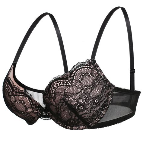 Womens Lace Padded Underwire Demi Plunge Push Up Bra 32a 36dd Hot Ebay