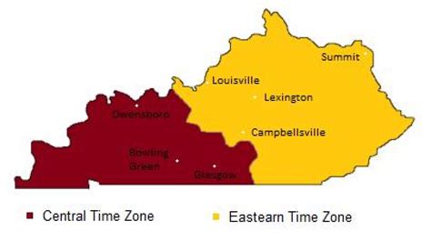 Time Zone Map Kentucky Cities Map Of Florida
