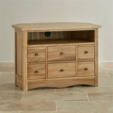 So, every time you want to move the tv or redecorate your or, you can try to create a unique shape for the built in tv cabinets. Cairo Corner TV Cabinet in Natural Solid Oak | Oak ...