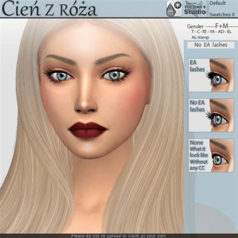 Sims 4 Ccs The Best No Ea Eyelashes By Cienzroza