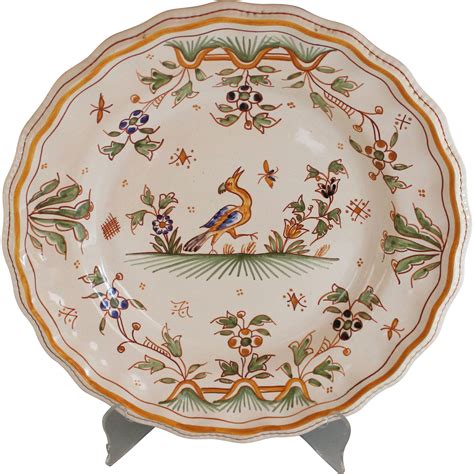 Antique De Moustiers French Faience Plate Joseph Olery Mark from ...