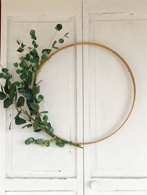 Simple Diy Greenery Hoop Wreath Wedding Hoop Greenery Wedding Decor