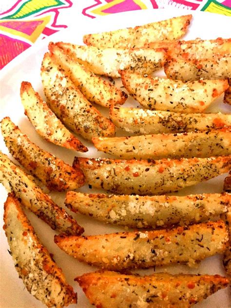 Lightly spray a large baking sheet with a cooking spray. Oven Baked Garlic Parmesan Potato French Fries Recipe ...