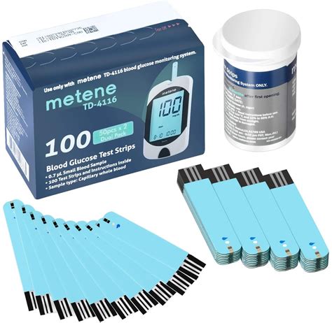 Metene Td Blood Glucose Test Strips Count Blood Sugar Test