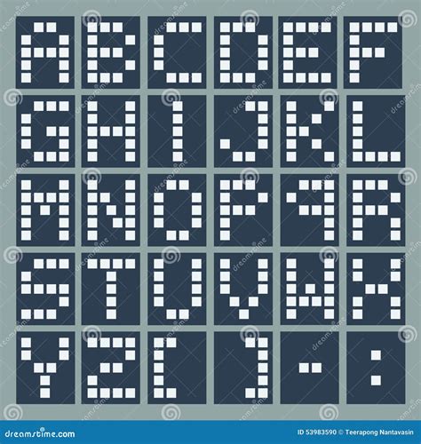 Square Alphabet Set Stock Illustration Illustration Of Board 53983590