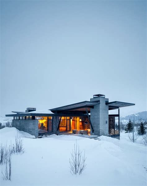 Jackson Hole Modern Mountain Retreat By Pearson Design Group Cantilever