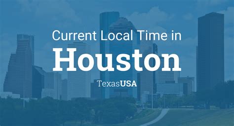 Get houston's weather and area codes, time zone and dst. Current Local Time in Houston, Texas, USA