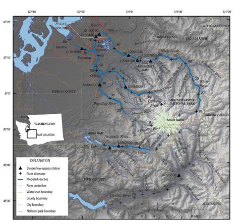 Map Showing Rivers Basin Boundaries Us Geological Survey