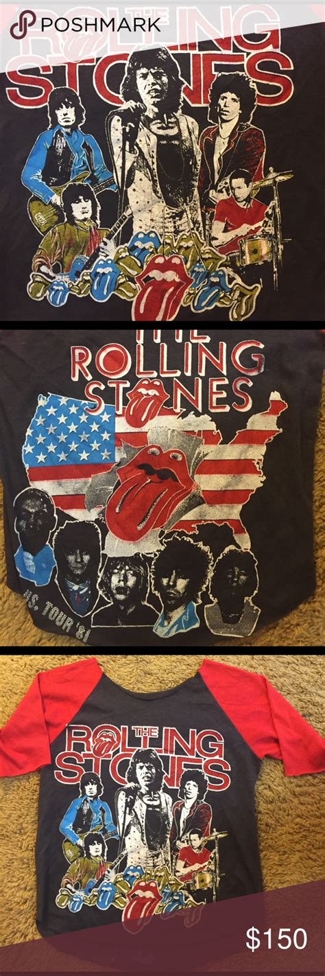 Rare Vintage Rolling Stones 81 Tour Jersey Sz Xs True Vintage Vintage Tshirt Vintage