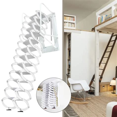 Attic Ladder Loft Stairs 12 Steps Ladder Folding Pull Down Stairs 98ft