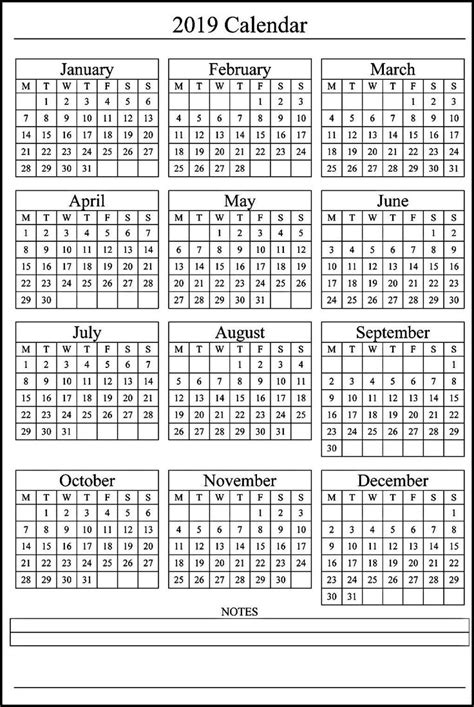 Perfect 12 Month Editable Calendar