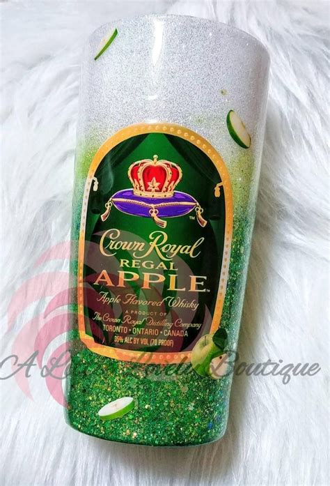 Crown Royal Apple Glitter Ombre Woodgrain Tumbler Etsy Crown Royal