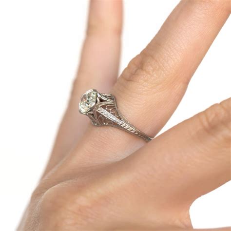 1.15 carat round brilliant cut diamond sapphire platinum engagement ring located in beverly hills, ca blue being the color of eternity this is the perfect way to express your infinite love. 1.05 Carat Diamond Platinum Engagement Ring For Sale at ...