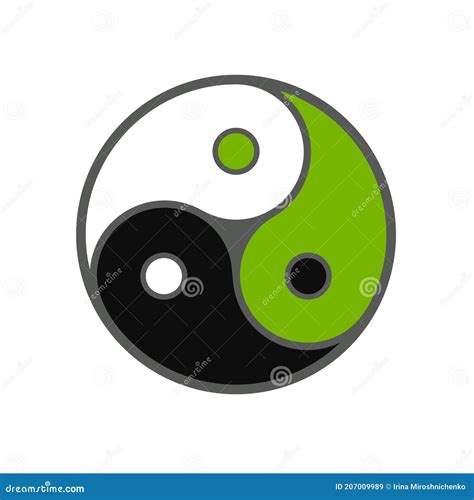 Das Dreifache Yin Yang Symbol Vektor Abbildung Illustration Von Drei