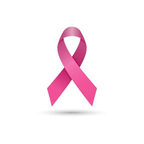 Roze Lint Pictogram Lint Logo Bewustzijn Lint Symbool Borstkanker