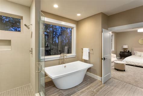 Open shower are also very functional because they don't close the space but they the bathroom wider and bigger. Bathtub in the Bedroom? How to Design an Open Concept Bathroom