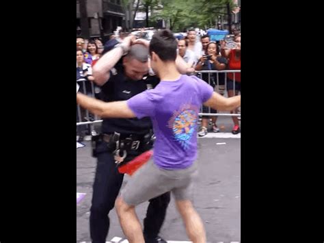 A Gay Pride Parade Marcher Got An Nypd Cop To Bust A Move With Him And Someone Caught It On