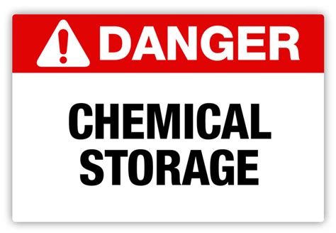 Danger Chemical Storage Label