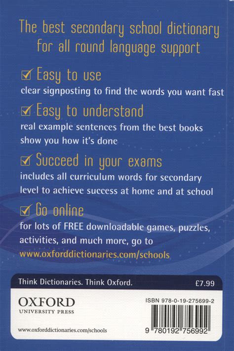 As regards the applied method, acknowledged historical english dictionaries such as the middle english dictionary online (henceforth the med online) and the oxford english dictionary online (henceforth. Oxford English dictionary for schools by Oxford ...