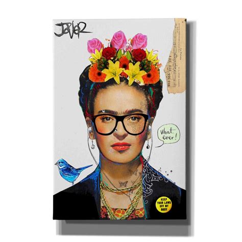 Hipsta Frida By Loui Jover Canvas Wall Art Etsy