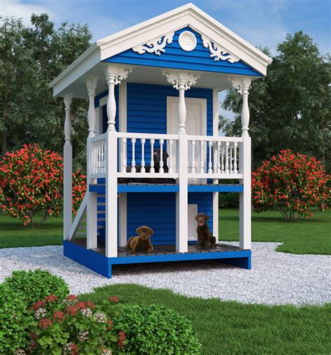 Soft bkankets make a good surface area for them to play on so they. Two-Story playhouse and doghouse design.
