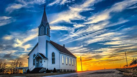4k Free Download Churches Church Sunset Hd Wallpaper Peakpx