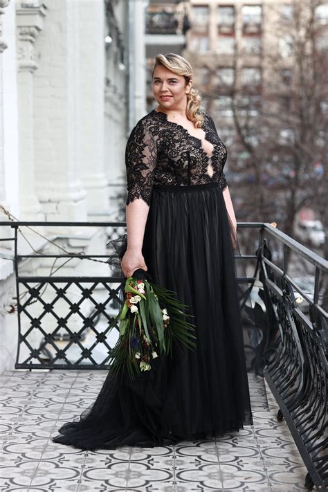 Black Gown For Wedding Plus Size References Prestastyle