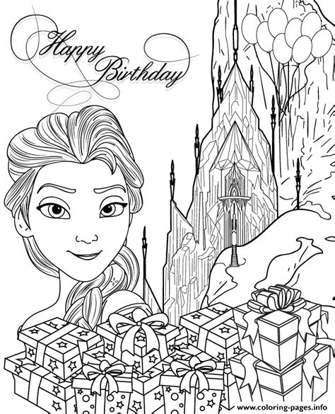 Elsa Ice Castle Gifts Colouring Page Coloring Pages Printable