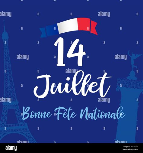 14 juillet bonne fete nationale letras francesas 14 de julio feliz día nacional tarjeta de