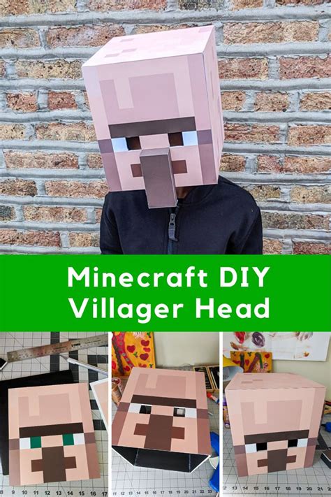 Minecraft Costume Head Diy Free Villager Printable For Halloween Or A