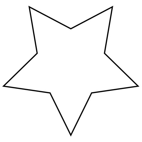 Star Outline Images 4 Inch Star Pattern Use The Printable Outline