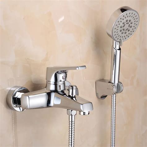 Wall Mounted Bathroom Faucet Bath Tub Mixer Tap With Hand Shower Head Shower Faucet Hot And Cold