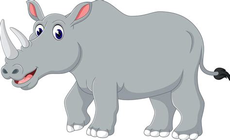 Cute Rhinoceros Cartoon 7578976 Vector Art At Vecteezy