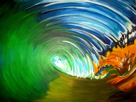 Original Acrylic Painting Abstract Wave 2011 By Karlinmeehan Etsy