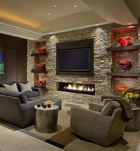 25 Incredible Stone Fireplace Ideas Living Room With Fireplace