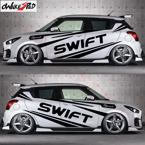 1set car styling body both side decor stickers for suzuki swift racing sport styling vinyl