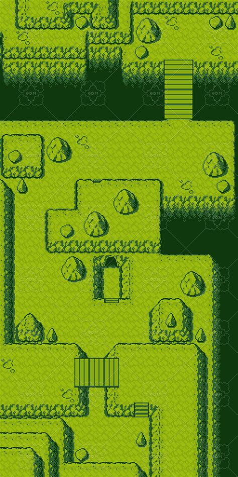 Gameboy Mountain Environmental Rpg Tile Set Gamedev Market