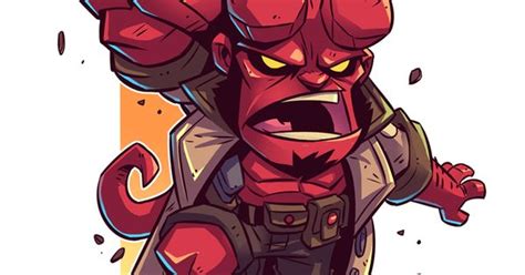 Chibi Hellboy By Dereklaufman On Deviantart Marvel Comics
