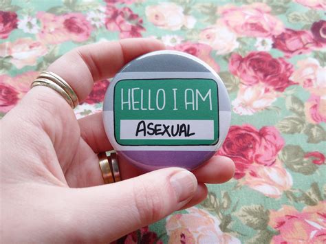 hello i am asexual badge lgbt pride pins etsy uk