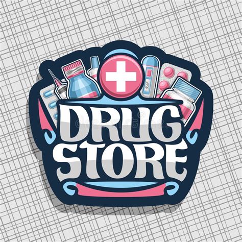 Vector Logo For Drug Store Stock Vector Illustration Of Retail 131838167