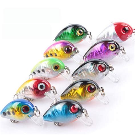 10 Pieces Mini Crankbait Hard Fishing Lure 3cm 15g Crazy Wobble Pesca