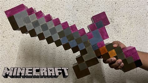 Minecraft Papercraft Enchanted Sword