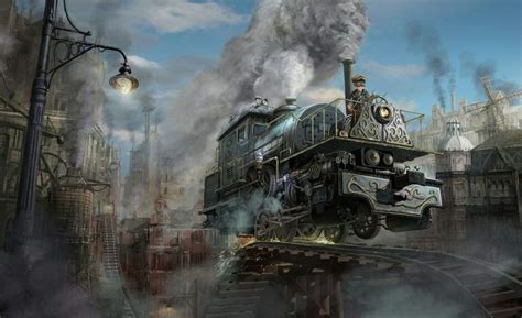 Steampunk Train Trains Art In The Humanscape Pinterest Trains