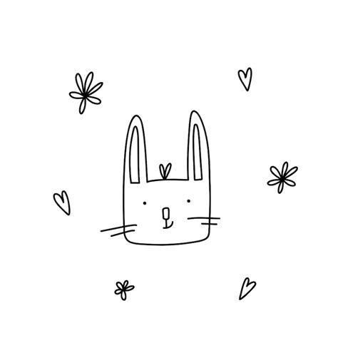 Premium Vector Cute Bunny Doodle