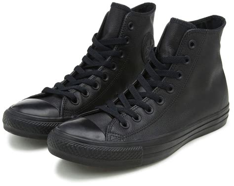 Galleon Converse Chuck Taylor All Star Leather High Top Shoe Black Mono 7 Bm Us Women 5