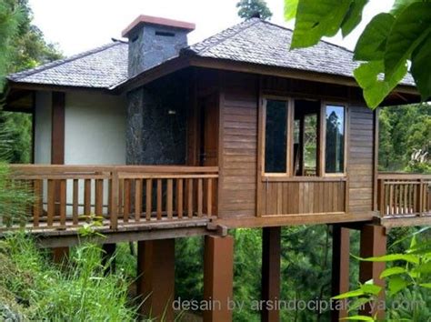 desain rumah kayu minimalis klasik  sederhana