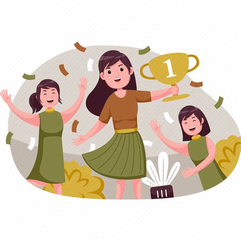 Business Illustration Reward Women Entrepreneur Champion