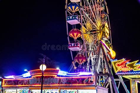 Amusement Park With A Ferris Wheel In Golden Sands Editorial Stock