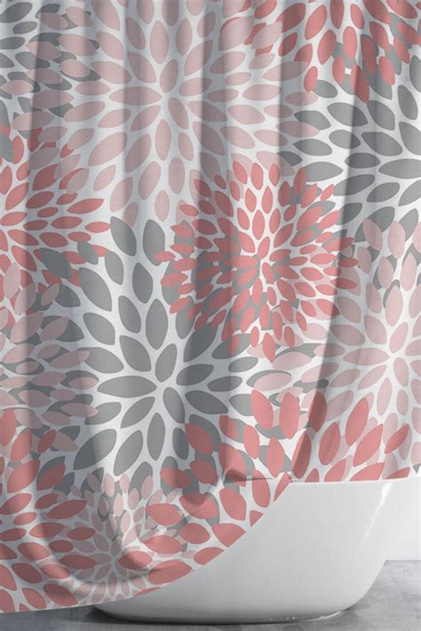 Shop for coral bathroom decor at walmart.com. Gray Coral Bathroom Shower Curtain -- Coral, Pink and Grey ...