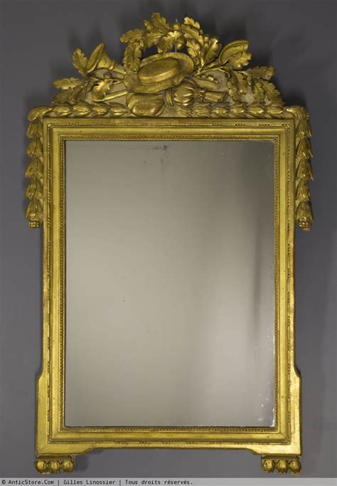 Miroir provençal d'époque Louis XVI en bois doré - XVIIIe ...